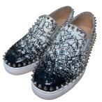 クリスチャンルブタン Christian Louboutin スタッズスニーカー ホワイト×ブラック サイズ:36