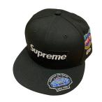 シュプリーム Supreme ロゴワッペン6パネルキャップ ブラック サイズ：7 5/8