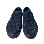 グッチ GUCCI スリッポン ブラック×スカイブルー サイズ：7