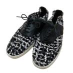 エルメス HERMES 編み込みスニーカー ブラック×ホワイト サイズ：36