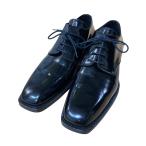 バーバリー BURBERRY スクエアトゥーレザーシューズ ブラック サイズ：46