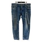 【値下げ】DOLCE ＆ GABBANA ダメージデニムパンツ インディゴ サイズ：54 (EC)