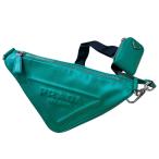 プラダ PRADA トライアングル レザーロゴエンボスショルダーバッグ 1BH190 グリーン