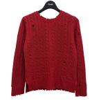 マークジェイコブス MARC JACOBS 2WAYダメージニット 2FARTP018K18 レッド サイズ：XS