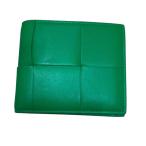 ボッテガヴェネタ BOTTEGA VENETA カセット2つ折り財布 グリーン