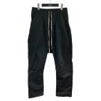 ショッピングサルエル リックオウエンス RICK OWENS ドローストリングロングサルエルパンツ ブラック サイズ：48