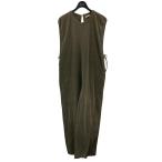 [ снижение цены ]BACCA велюр безрукавка комбинезон Jump костюм хаки размер :36 (EC)