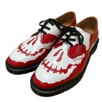 ドクターマーチン×シュプリーム Dr．Martens×Supreme スカル3アイシューズ レッド×ホワイト サイズ：42