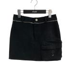 モンクレール MONCLER コットンミニスカート ブラック サイズ：38