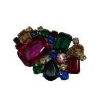 [ снижение цены ]MIU MIU стразы брошь многоцветный размер :- (EC)