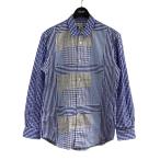 ショッピングCOMME コムデギャルソンシャツ COMME des GARCONS SHIRT パッチワークシャツ ブルー×ホワイト サイズ：S