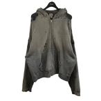 セントマイケル SAINT MICHAEL ダブルジップダメージパーカー ベージュ サイズ：S