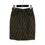 [ снижение цены ]FENDI Zucca рисунок юбка Brown размер :40 ( Shinjuku магазин )
