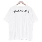 バレンシアガ BALENCIAGA バックロゴプリントオーバーサイズTシャツ 578124 TEV43 ホワイト サイズ:XS