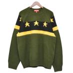 ショッピングsupreme シュプリーム Supreme 2024SS　Stars Sweater　スターセーター　クルーネックニット カーキ サイズ：L