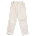 [ снижение цены ]EVCON 5pocket Tuck Wide Denim Pants tuck широкий Denim брюки 183-91506 бежевый размер :3