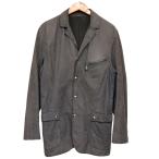 ボッテガヴェネタ BOTTEGA VENETA 10AW　レザーテーラードジャケット　ヌバック　243915 グレー サイズ：48