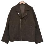 ヨーコサカモト YOKOSAKAMOTO 2023AW　TWEED RIDERS JACKET　ツイードライダースジャケット　ウールブルゾン ブラウン