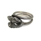 【値下げ】GUCCI DOUBLE SNAKE RING グッチガーデン スネークモチーフ シルバーリング シルバー サイズ：16号 (神戸元町店)