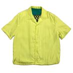 【値下げ】BOTTEGA VENETA 2021SS Padded Shirts With Print プリント半袖シャツジャケット イエロー サイズ:50 (神戸店)