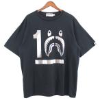 【値下げ】A BATHING APE SHARK 10周年限定 シャーク Tシャツ ブラック サイズ：XL (吉祥寺店)