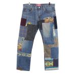 【値下げ】JUNYA WATANABE Comme des garcons  MAN PENDLETON 22AW Levi’s PENDLETON  再構築 パッチワーク デニムパンツ インディゴ サイズ：L (吉祥寺店)