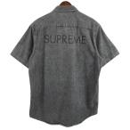 シュプリーム SUPREME 15SS Classic Logo Denim Shirt クラシック ロゴ デニムシャツ ブラック 実物 グレー調 サ