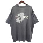 オールド ステューシー OLD STUSSY 80s Old オールド Vintage ヴィンテージ シングル ステッチ 黒タグ クラウン ロゴ グレ