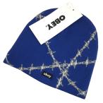 オベイ OBEY WIRE BEANIE ワイヤー ビーニー ロゴ ニットキャップ ブルー