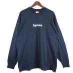 シュプリーム Supreme 20AW Box Logo L/S Tee ボックスロゴ ロングスリーブTシャツ エルエス ロンT 長袖Tシャツ ネイビ
