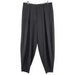 【値下げ】COMME des GARCONS HOMME PLUS 25AW ウールギャバボックスプリーツパンツ タック スラックス ブラック サイズ
