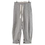 【値下げ】SUS-SOUS TROUSERS PIERROT STRIPE ピエロ ストライプ ワイド トラウザース パンツ ネイビー×グレー×オフホ