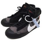 【値下げ】NIKE×OFF WHITE THE10 NIKE BLAZER MID ブラック サイズ：US8．5 (新潟紫竹山店)