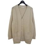 ショッピングロングカーディガン GALERIE VIE ファインウールVネックロングカーディガン 2019AW ベージュ サイズ：S (新潟紫竹山店) 221103