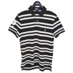 ポロラルフローレン POLO RALPH LAUREN ボーダー ポロシャツ ブラック×ホワイト サイズ:L