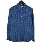 ショッピングINDIVIDUALIZED インディビジュアライズドシャツ INDIVIDUALIZED SHIRTS チェック ボタンダウンシャツ ブルー サイズ：15 1／2-33