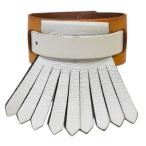 akbiAquvii TASSEL WRIST BAND кожа кисточка браслет белый × Brown размер :-