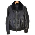 ショッピングブラックレーベル バーバリーブラックレーベル BURBERRY BLACK LABEL ファー付ラムレザージャケット ブラック サイズ：L