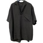コモリ COMOLI 23SS カナパ スキッパー半袖シャツ ブラック サイズ:1(オーバーサイズ)