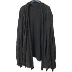 エーエフアーティファクト A.F ARTEFACT Layered Knit Cardiganレイヤードニットウールロングカーディガン ブラック サイ
