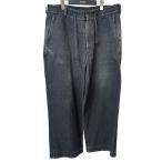 ポータークラシック Porter Classic SASHIKO ORIGINAL WIDE PANTS 刺し子オリジナルワイドパンツ ブラック サイ