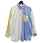 【値下げ】INDIVIDUALIZED SHIRTS ×KAPTAIN SUNSHINE クレイジーパターンボタンダウンシャツ ブルー・イエロー サイ