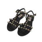 VALENTINO GARAVANI PVC SANDAL VW2S0H38 スタッズ サンダル ブラック サイズ：35 (堀江店) 220406