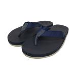 ISLAND SLIPPER トングサンダル NYLON／LEATHER ナイロン レザー ネイビー サイズ：8 (四ツ橋北堀江店) 220502