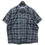 ショッピングINDIVIDUALIZED インディビジュアライズドシャツ INDIVIDUALIZED SHIRTS ボタンダウン半袖チェックシャツ グレー サイズ：L