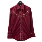【値下げ】LEVI’S 70s グリッパーボタンウエスタンシャツ TAPERED FIT テーパードフィット ボルドー・ホワイト サイズ:S (四ツ橋北堀江店)