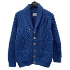 インバーアラン INVERALLAN ショールカラーカーディガン SHAWL COLLER CARDIGAN ブルー サイズ:フリーサイズ