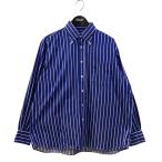 ショッピングINDIVIDUALIZED インディビジュアライズドシャツ×ドレス INDIVIDUALIZED SHIRTS×DRESS ストライプ ボタンダウンシャツ ネイビー サイズ：M