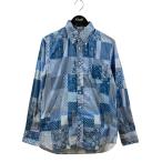 インディビジュアライズドシャツ INDIVIDUALIZED SHIRTS パッチワーク ボタンダウンシャツ ブルー サイズ：15-32