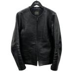 ショッピングライダース ファインクリークアンドコー FINE CREEK ＆ Co． ノーカラーシングルライダースジャケット Bud バド ACJK001 ブラック サイズ：